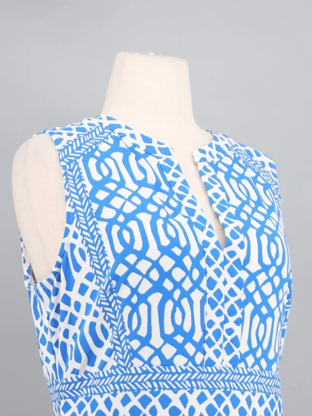 J. MCLAUGHLIN Lola Sleeveless Geometric Print Catalina Cloth Dress Size XL